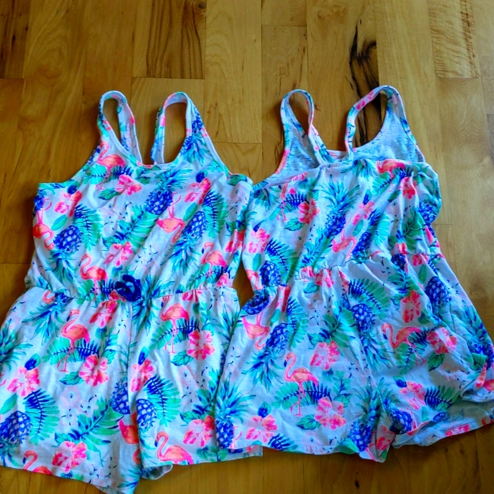 Fun tropical rompers.